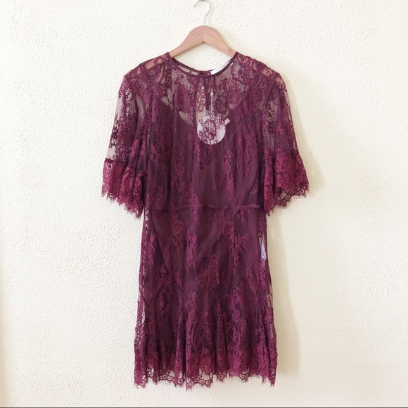 NWT La Maison Talulah Blind Love Illusion Lace Mini Dress XXL - Picture 4 of 7